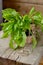 Sorrel leaves in a basket