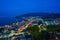 Sorrento and the Bay of Naples in Italy at dusk