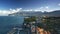 Sorrento, Italy. View of the town and evergreen