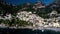 Sorrento, Positano, Amalfi Coast. Aerial view. Campania, Italy, sunset