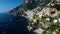 Sorrento, Positano, Amalfi Coast. Aerial view. Campania, Italy, sunset