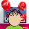 Sorry Balloons From Computer Showing Apology 3d Rendering