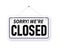 sorry we are closed. background.design closed banner on door store template. Signboard with a rope. Abstract concept for