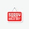 Sorry This item is Sold out icon sticker