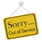 Sorry Out of Service Sign