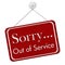 Sorry Out of Service Sign