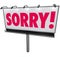 Sorry Word Billboard Apology Regret Remorse Asking Forgiveness S