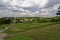 Sort of an aerial view of a green landscape