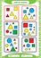 Sort by Shapes. Sorting Game. Group by shapes - square, circle,triangle. . Special sorter for preschool kids. Worksheet