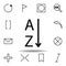 sort text , word A and Z icon. Can be used for web, logo, mobile app, UI, UX