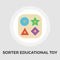 Sorter educational toy vector flat icon