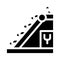 Sorting line glyph icon vector symbol illustration