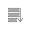 Sorting line icon