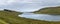 Sorvagsvatn lake cliffs panorama