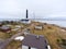 Sorve Lighthouse in Baltic sea at spring season. Peninsula in Torgu Parish, island of Saaremaa, Estonia, Europe