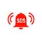 Sos icon emergency alarm button. SOS sign symbol lifebuoy rescue isolated marker