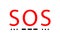 SOS. International Morse code. Vector illustration