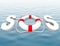 SOS - Life Preserver on Water Surface