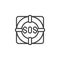 SOS Lifebuoy line icon