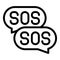 Sos ship wreck icon outline vector. Maritime help