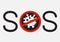 SOS sign get vaccinated stop coronavirus