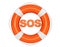 SOS sign with lifebuoy