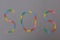 Sos word made of paper clips isolated