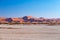 Sossusvlei Namibia, travel destination in Africa. Sand Dunes and clay salt pan with acacia trees, Namib Naukluft National Park, Na