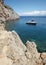 Sostis Bay. Cretan beach. Mediterranean landscape. Greece