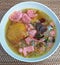 Soto Padang with Dendeng. An Indonesian Soup Dish from Padang in West Sumatra.