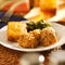 Soul food - fried chicken with collard greens and corn bread