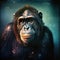 Soulful Chimpanzee Portrait  - generative ai