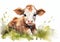 Soulful Princess: An Expressive Portrait of a Cute White Cow and