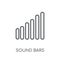 Sound bars linear icon. Modern outline Sound bars logo concept o
