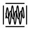 Sound diagnostics icon vector outline illustration