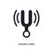 sound fork isolated icon. simple element illustration from science concept icons. sound fork editable logo sign symbol design on