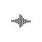 Sound Frequency icon and simple flat symbol for web site, mobile, logo, app, UI