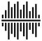 Sound frequency symbol. Audio signal record icon