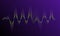 Sound frequency waveform. Dynamic light flow with neon light effect.