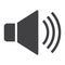 Sound glyph icon, web and mobile, voice sign