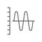 Sound graph line outline icon