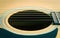 Sound Hole and Acoustic Guitar String in Vintage Tone