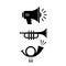 Sound horn vector icon