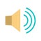 Sound icon. Noice and volume symbol. Audio speaker