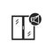 Sound-isolating window color line icon Pictogram for web page,