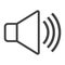 Sound line icon, web and mobile, voice sign