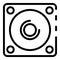 Sound loud speaker icon, outline style