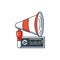 sound megaphone audio isolated icon