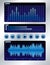 Sound mixer blue digital display