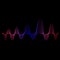 Sound and music color wave. Digital equalizer volume. Abstract radio background. Audio speaking wave. Colorful motion of